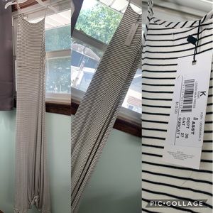 Black and white striped maxi dress